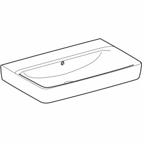 Geberit Renova Plan Waschtisch 75 cm ohne Hahnloch, mit Überlauf
