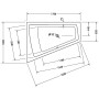Duravit Paiova Whirlwanne 170 x 130 cm mit Combi-System E, Rückenschräge links