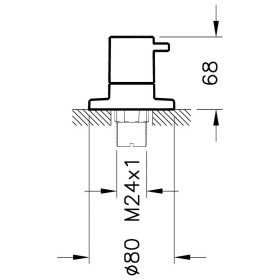 Vanne d'arrêt encastrée VitrA Origin