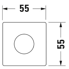 Support doccia Duravit con rosone quadrato