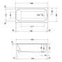 Duravit Qatego Rechteck-Whirlwanne mit Combi-System L 180 x 80 cm, Einbauversion