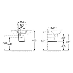Roca Ona Halbsäule für Waschtisch