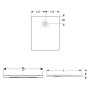 Geberit Nemea Rechteckduschwanne 80 x 140 cm