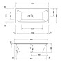 Duravit Qatego Rechteck-Whirlwanne mit Combi-System E 180 x 80 cm, Einbauversion