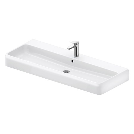 Duravit Qatego Waschtisch 120 x 47 cm geschliffen, 1 Hahnloch, mit HygieneGlace