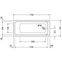 Duravit D-Code Rechteck Whirlwanne 170 x 75 cm mit Jet Project