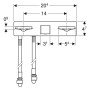 Geberit ONE Waschtischarmatur eckiges Design, Wandmontage, Zweigriffmischer