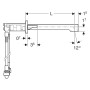 Geberit ONE Waschtischarmatur eckiges Design, Wandmontage, Zweigriffmischer