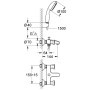 GROHE Costa Wannenbatterie mit Brausegarnitur