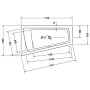 Duravit Paiova Whirlwanne 170 x 100 cm mit Combi-System E, Ecke links, Rückenschräge links