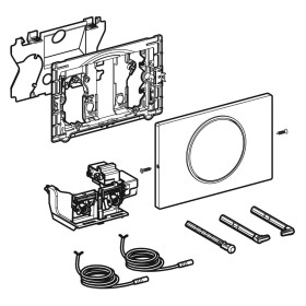 Commande de WC Geberit avec déclenchement de chasse d'eau électronique, alimentation secteur, plaque de commande Sigma10
