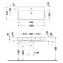 Duravit Qatego Waschtisch 100 x 47 cm, ohne Hahnloch, mit HygieneGlace