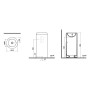 VitrA Liquid Monoblock-Waschtisch rund, 40 x 85 cm