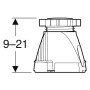 Geberit Set Füße für Duschwanne 9 - 21 cm