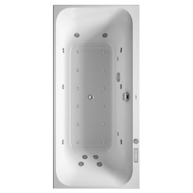 Duravit Happy D2 Rechteck Whirlwanne 190 x 90 cm mit Combi-System E, zwei Rückenschrägen
