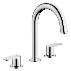hansgrohe Vernis Blend 3-Loch Waschtischarmatur mit Zugstangen-Ablaufgarnitur