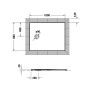 Duravit Tempano Duschwanne 100 x 80 cm, mit Antislip