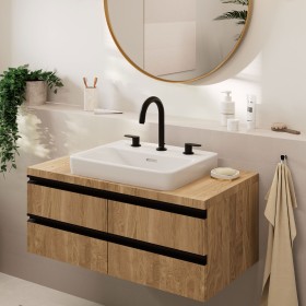 Rubinetto per lavabo hansgrohe Vernis Blend a 3 fori con scarico a stelo