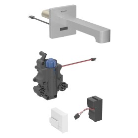 Geberit Brenta Waschtischarmatur Wandmontage, Netzbetrieb, für UP-Funktionsbox
