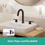 hansgrohe Vernis Blend 3-Loch Waschtischarmatur mit Zugstangen-Ablaufgarnitur