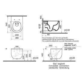 VitrA Liquid WC sospeso VitrA Flush 2.0 con funzione bidet
