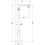 Duravit Tulum Einhebel-Wannenmischer bodenstehend