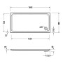Duravit D-Code Rechteck Duschwanne 160 x 80 cm mit Antislip