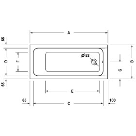 Duravit D-Code Rechteck Whirlwanne 160 x 70 cm mit Jet Project