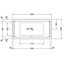 Duravit Starck Rechteck Whirlwanne 200 x 100 cm mit Combi-System P, zwei Rückenschrägen