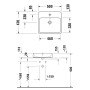 Duravit Qatego Aufsatzbecken 50 x 47 cm, 1 Hahnloch mit HygieneGlace