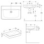 Geberit Renova Plan Waschtisch 70 cm ohne Hahnloch, ohne Überlauf
