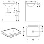 Geberit VariForm Unterbauwaschtisch 53 x 44 cm, rechteckig