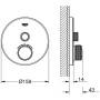 GROHE Grohtherm SmartControl Thermostat Fertigmontageset mit einem Absperrventil, runde Ausführung