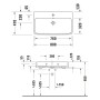 Duravit Qatego Waschtisch 80 x 47 cm, ohne Hahnloch, mit HygieneGlace