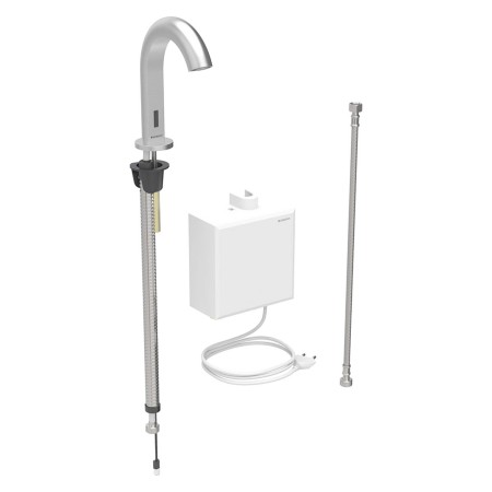 Geberit Piave Waschtischarmatur Standmontage, Netzbetrieb, mit AP-Funktionsbox