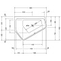 Duravit Paiova 5-Eck Whirlwanne 190 x 140 cm mit Jet System, Ecke links