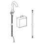 Geberit Piave Waschtischarmatur Standmontage, Generatorbetrieb, mit AP-Funktionsbox