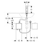 Geberit Piave Waschtischarmatur Standmontage, Generatorbetrieb, mit AP-Funktionsbox