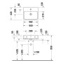 Duravit Qatego Waschtisch 50 x 42 cm geschliffen, 1 Hahnloch