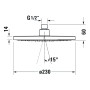Duravit Kopfbrause 1jet Ø 23 cm MinusFlow