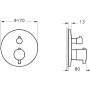 VitrA Origin Wannenfüll- und Brausethermostat, Unterputz