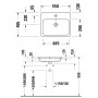 Duravit Qatego Einbauwaschtisch 55 x 45,5 cm, 1 Hahnloch