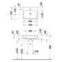 Duravit Qatego Waschtisch 50 x 42 cm geschliffen, ohne Hahnloch