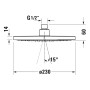 Duravit Kopfbrause 1jet Ø 23 cm MinusFlow