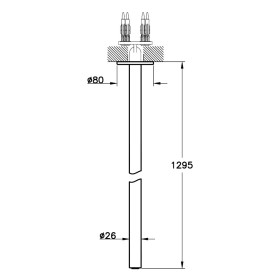 Ingresso lavabo VitrA Origin per montaggio a soffitto