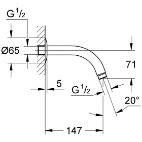 GROHE Relexa Brausearm, DN 15