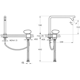 Rubinetto monocomando per lavabo VitrA Istanbul