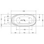 Duravit Cape Cod Whirlwanne Ecke links 190 x 90 cm mit Air-System