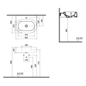 Vasque VitrA Liquid 60 cm