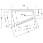 Duravit Paiova Whirlwanne 180 x 140 cm mit Combi-System E, Rückenschräge links